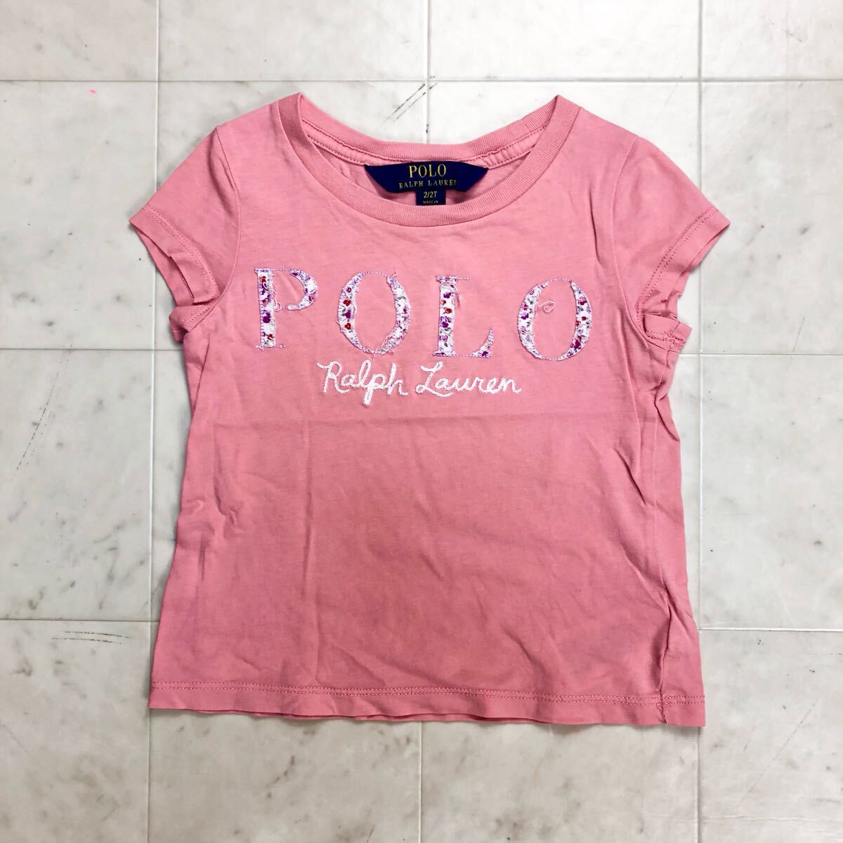 【送料360円】国内正規品 POLO RALPH LAUREN ポロラルフローレン キッズ 子供用 半袖Tシャツ サイズ2T 古着 KW-435拍卖