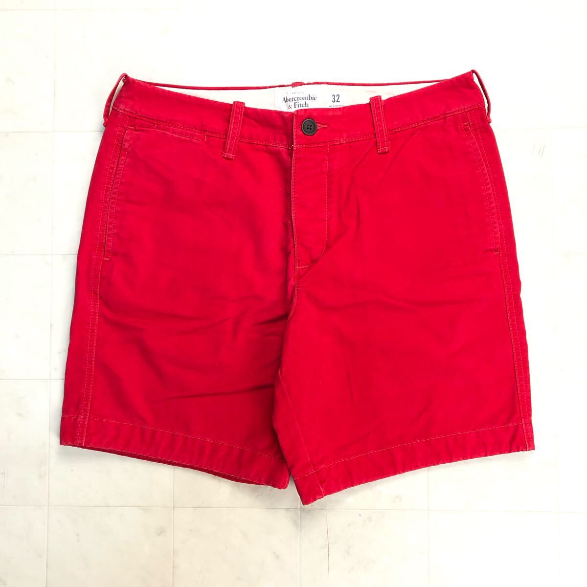 【送料600円】Abercrombie&Fitch アバクロ コットンチノショーツ ショートパンツ 男性用 メンズ サイズ32 古着 KW-459拍卖