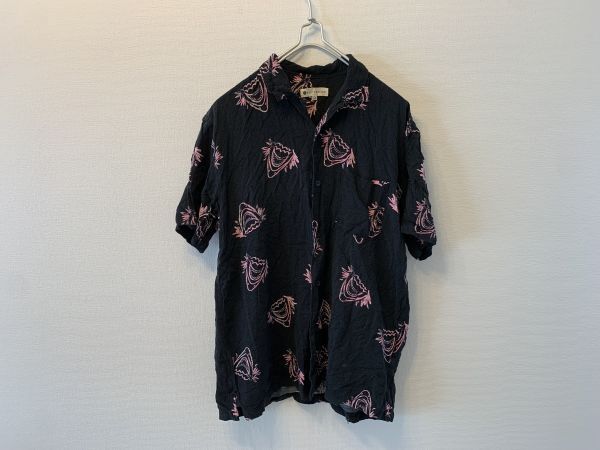 RESTORATION 半袖シャツ アロハシャツ オープンカラーシャツ ブラック拍卖