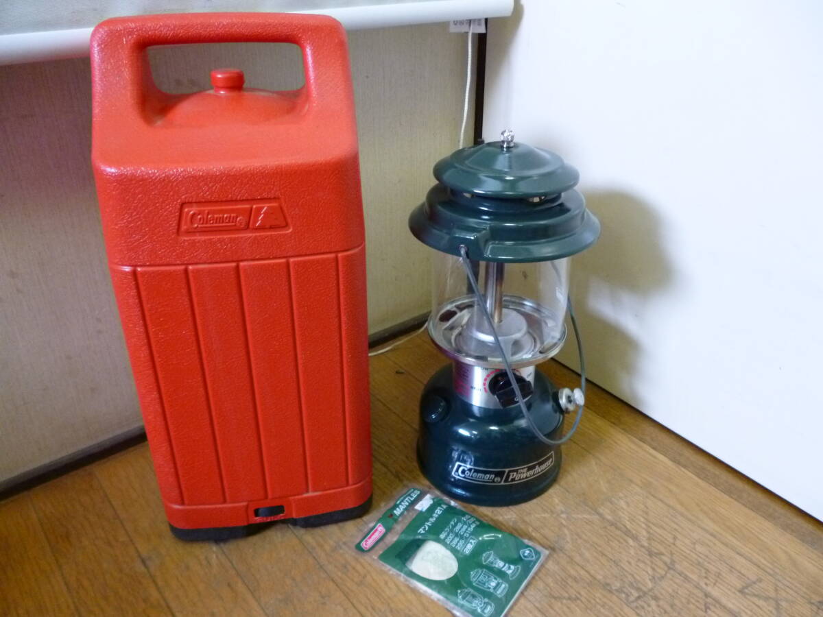◇中古 美品 ハードケース付 レトロ Coleman コールマン THE Powerhouse 290 ツー マントル ランタン 点火確認済 検索 アウトドア キャンプ拍卖