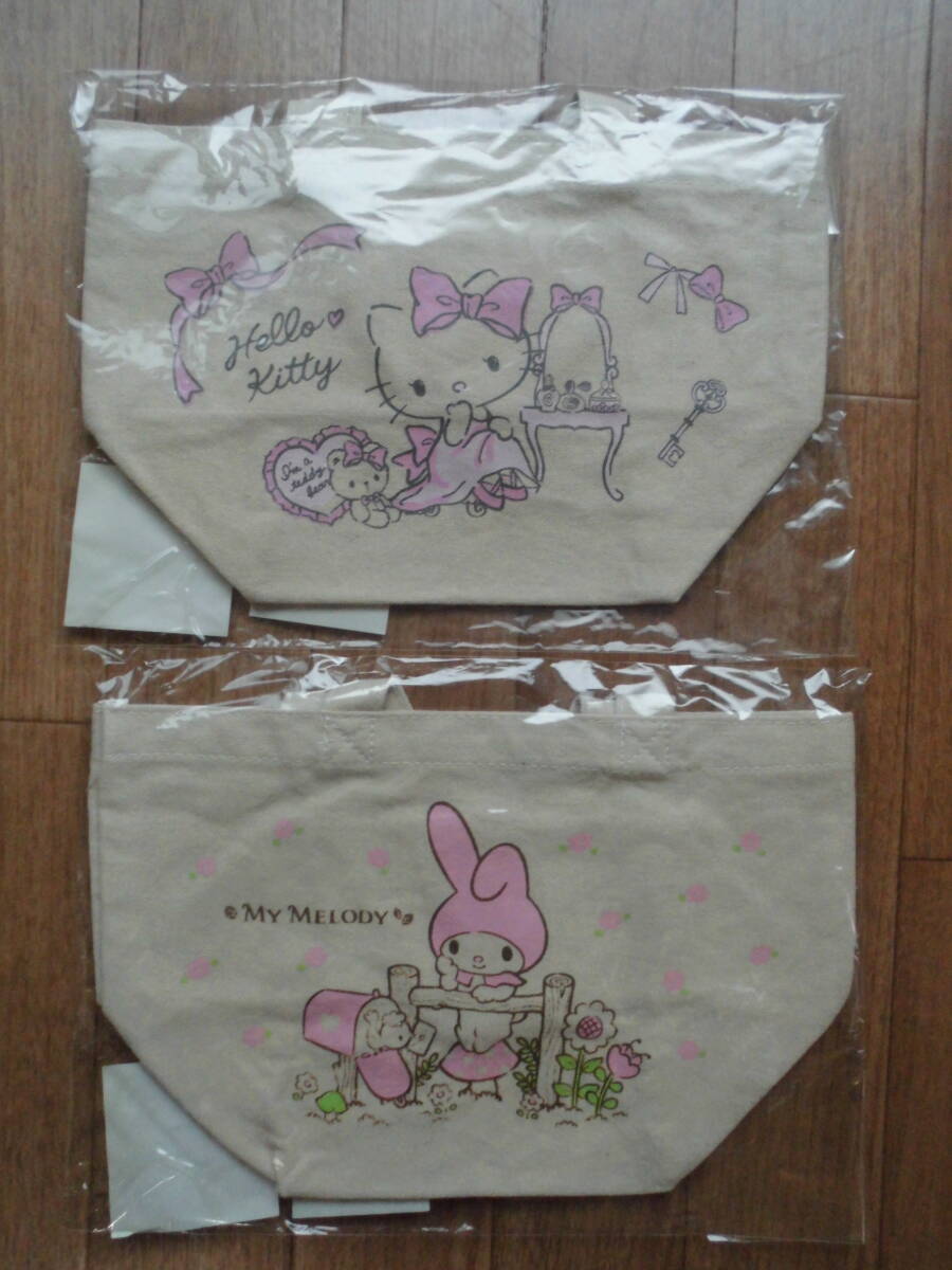 【ブルボン】トートバック ハローキティ&マイメロディ 2種類 ※ 長期自宅保管品拍卖