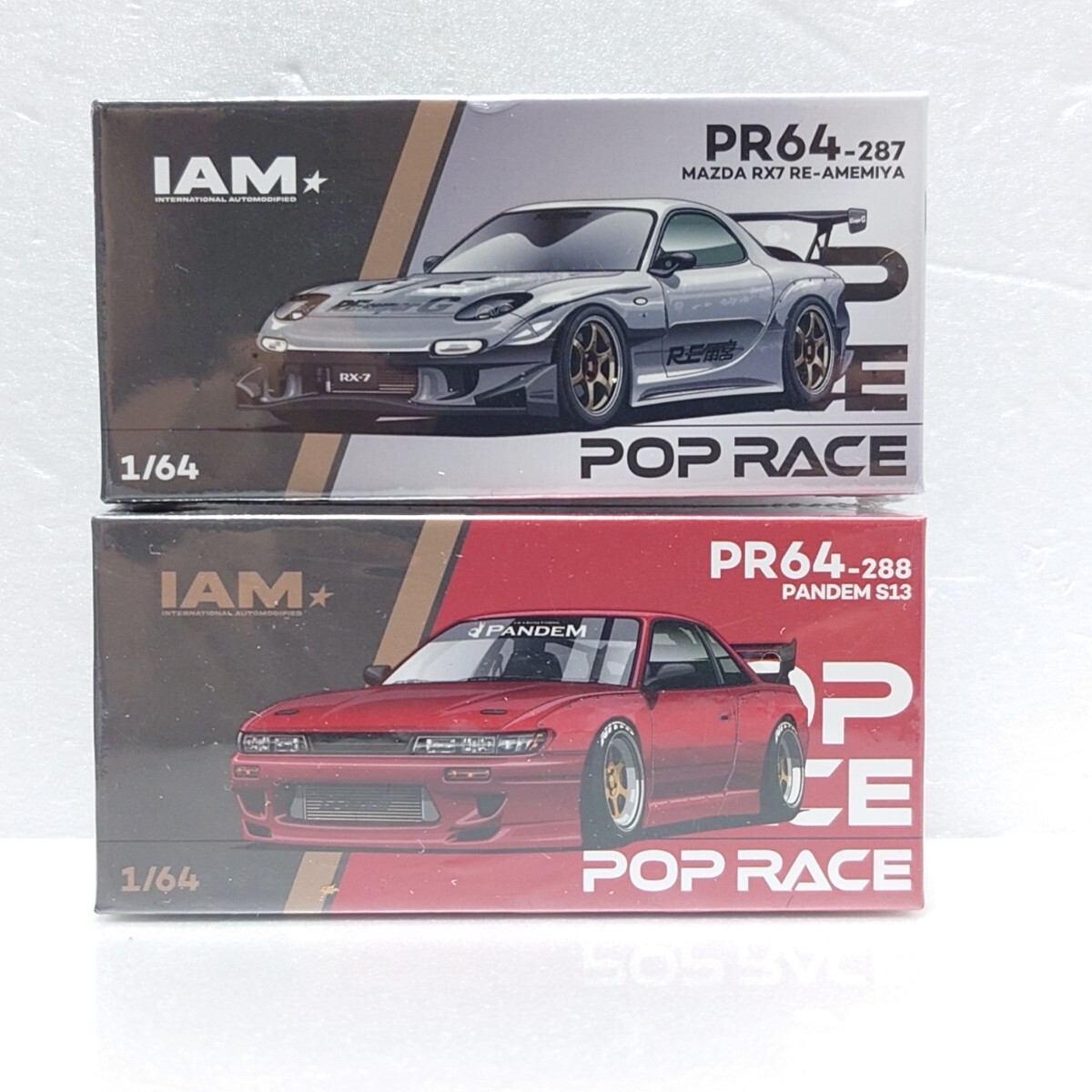 POP RACE 1/64 IAM RE雨宮 マツダ RX-7 日産 シルビア S13 PR64-287/288 ポップレース拍卖