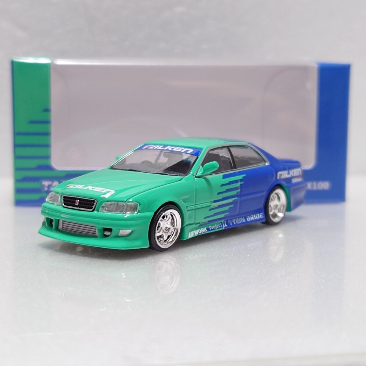 Tarmac 1/64 トヨペット チェイサー JZX100 ファルケン ターマックワークス Toyota Chaser FALKEN VERTEX ヴェルテックス works拍卖