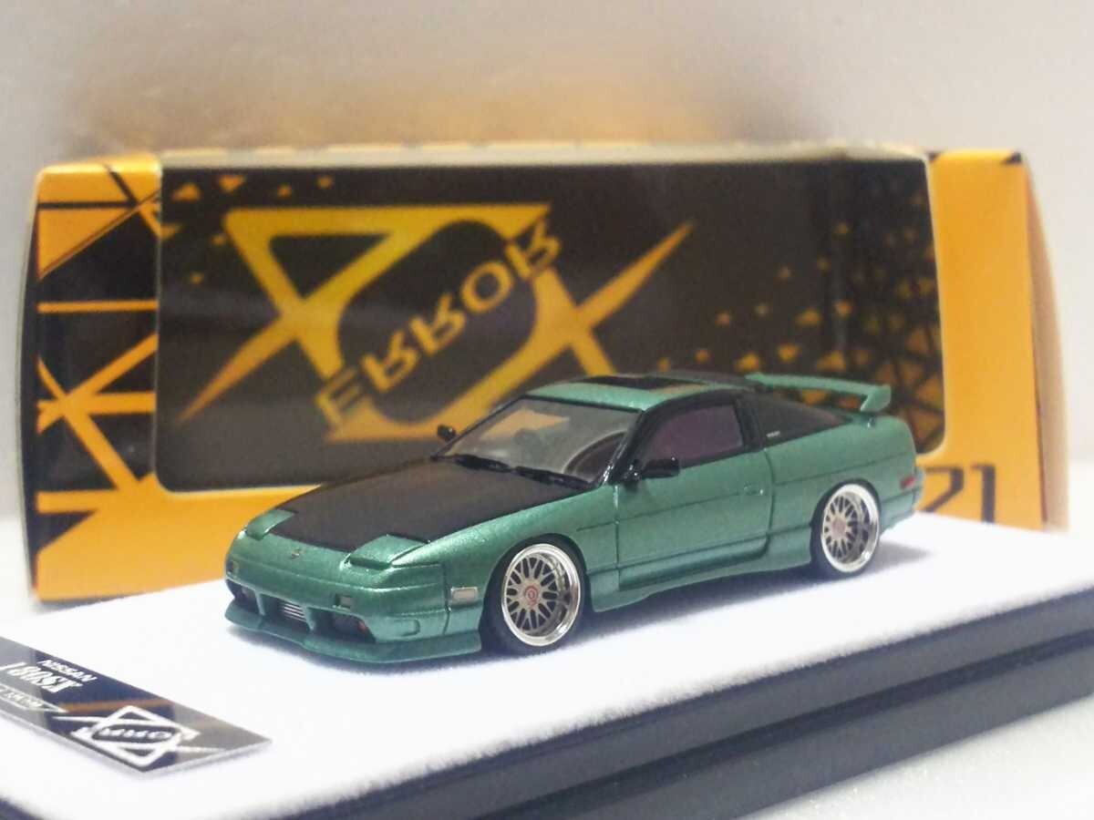 Error404 1/64 日産 180SX 緑 グリーン ワンエイティー エラー404 Nissan 240SX Green カーボンボンネット拍卖
