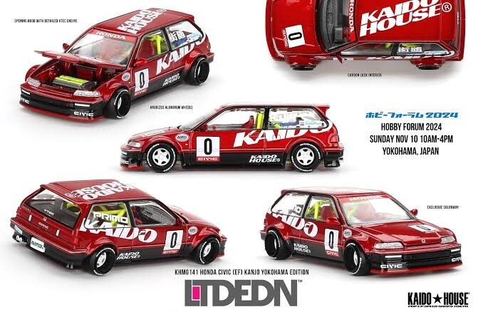 MINIGT 1/64 KAIDO HOUSE ホンダ シビック EF 環状 LTDEDN KHMG141 リミテッドエデン MINI GT Limited Eden Civic Kanjo拍卖