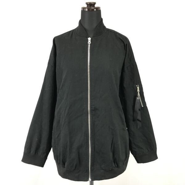 レトロギャラリー/RETRO GALLERY★MA-1/フライトジャケット/ジャンパー【レディースM/黒/コットン100%】Jumpers◆BH280拍卖