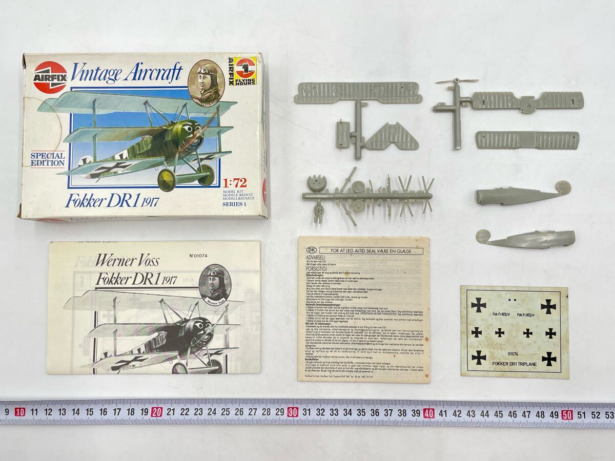 723-78《未検品です》プラモデル AIRFIX Fokker DR1 Triplane 1917 1/72 Vintage Aircraft 拍卖