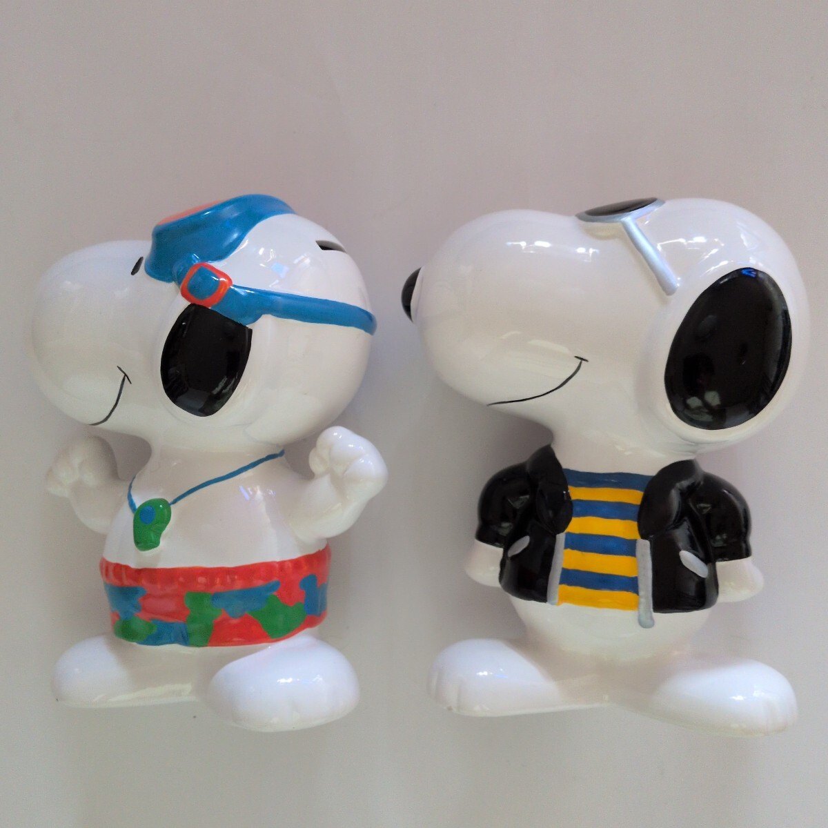 スヌーピー 陶器貯金箱 2体 長期保管品拍卖