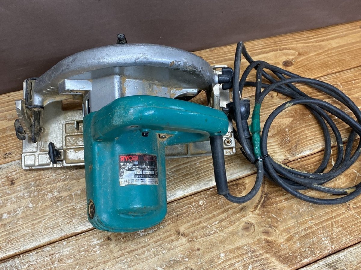 【Y-2226】RYOBI リョービ 電気 マルノコ ブレーキ付 W-19D 通電確認済 電動工具 DIY のこぎり 東京引取可 ジャンク【千円市場】拍卖