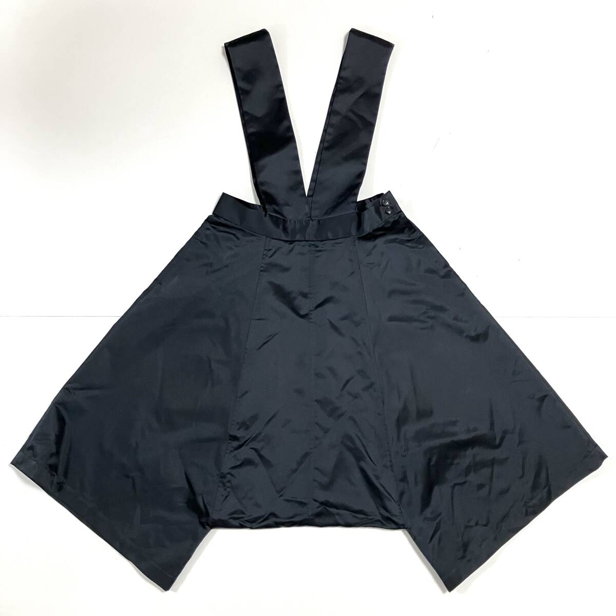 AD2016 コムコム COMME des GARCONS 吊り サテン サルエルパンツ ブラック 黒 Mサイズ コムデギャルソン サロペット archive 5070324拍卖