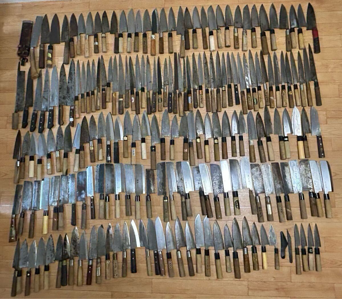 最終値下げ刃物 調理器具 和包丁 刺身包丁 牛刀 ナタ 出刃包丁など186本大量まとめ忠房 関孫六 義光 兼久 堺 高秀作 濃州孫六作現状販売拍卖