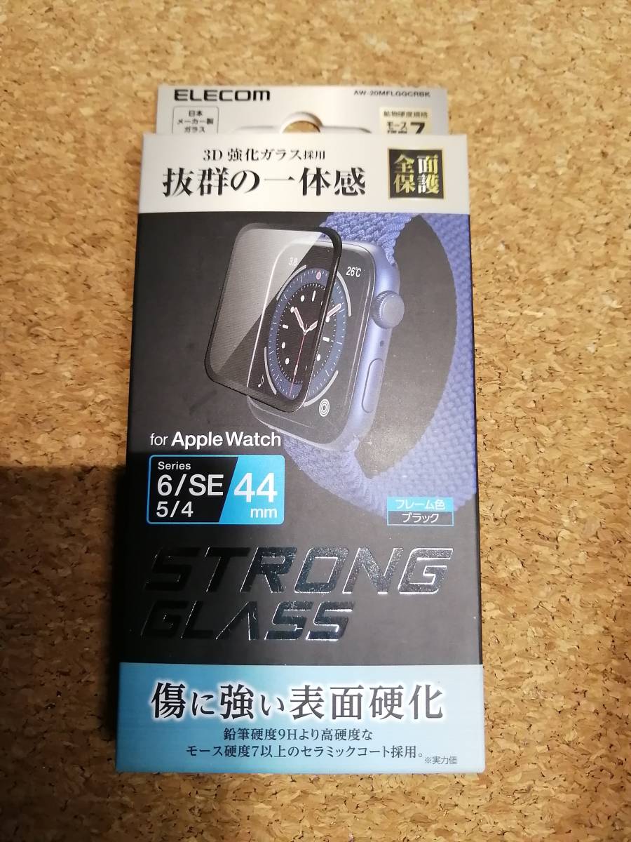 エレコム AppleWatch SE / Series6 44mm フルカバーガラス フィルム 表面強化 ブラック AW-20MFLGGCRBK 4549550206655拍卖