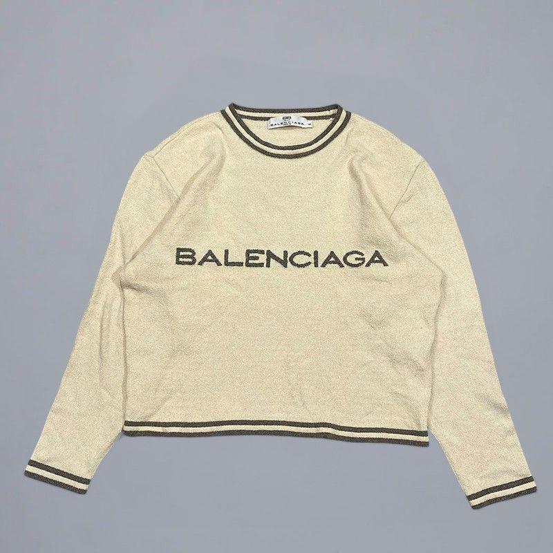 【1円】 BARENCIAGA GOLF バレンシアガ ゴルフ 長袖 パイル セーター M ベージュ系 NP‐D2‐KG拍卖