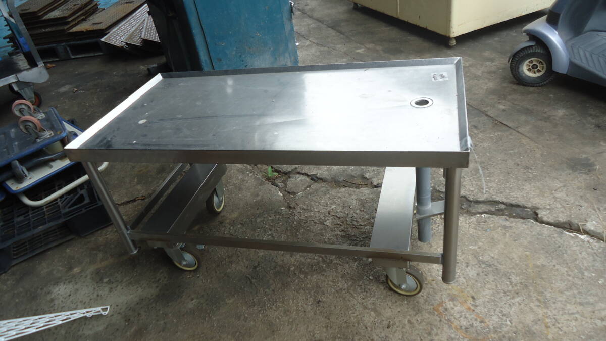 油谷 №413 流し台 ステンレス シンク 1155㎜×560㎜×高635㎜ 厨房シンク 業務用 作業台 飲食店 中古 魚捌き 裁断場 切込 水洗い 洗浄台拍卖