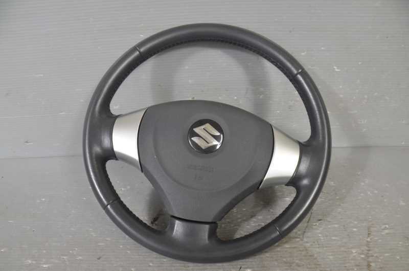 ワゴンR 前期(MH23S) 純正 動作保証 ハンドル ステアリングホイール レザー / 48150-70K10-KJ7 48110-82K61-GCY k076634拍卖
