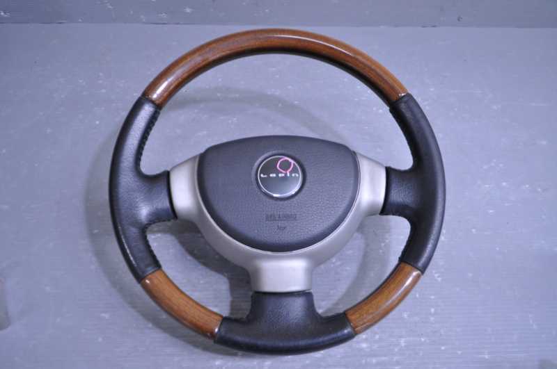 ラパン MODE2 前期(HE21S) 純正 動作保証 ハンドル ステアリングホイール ウッドコンビ 木目 レザー 488110-73H90-JA9 k089608拍卖