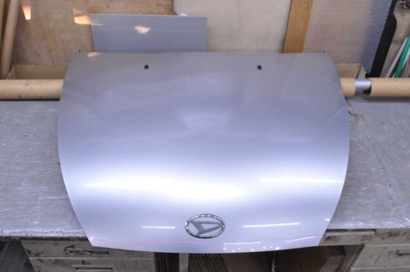 コペン アクティブトップ 前期(L880K) 純正 動作保証 ボンネット フードパネル ヒンジ付 S28 シルバー/53301-97223-000 k087532拍卖