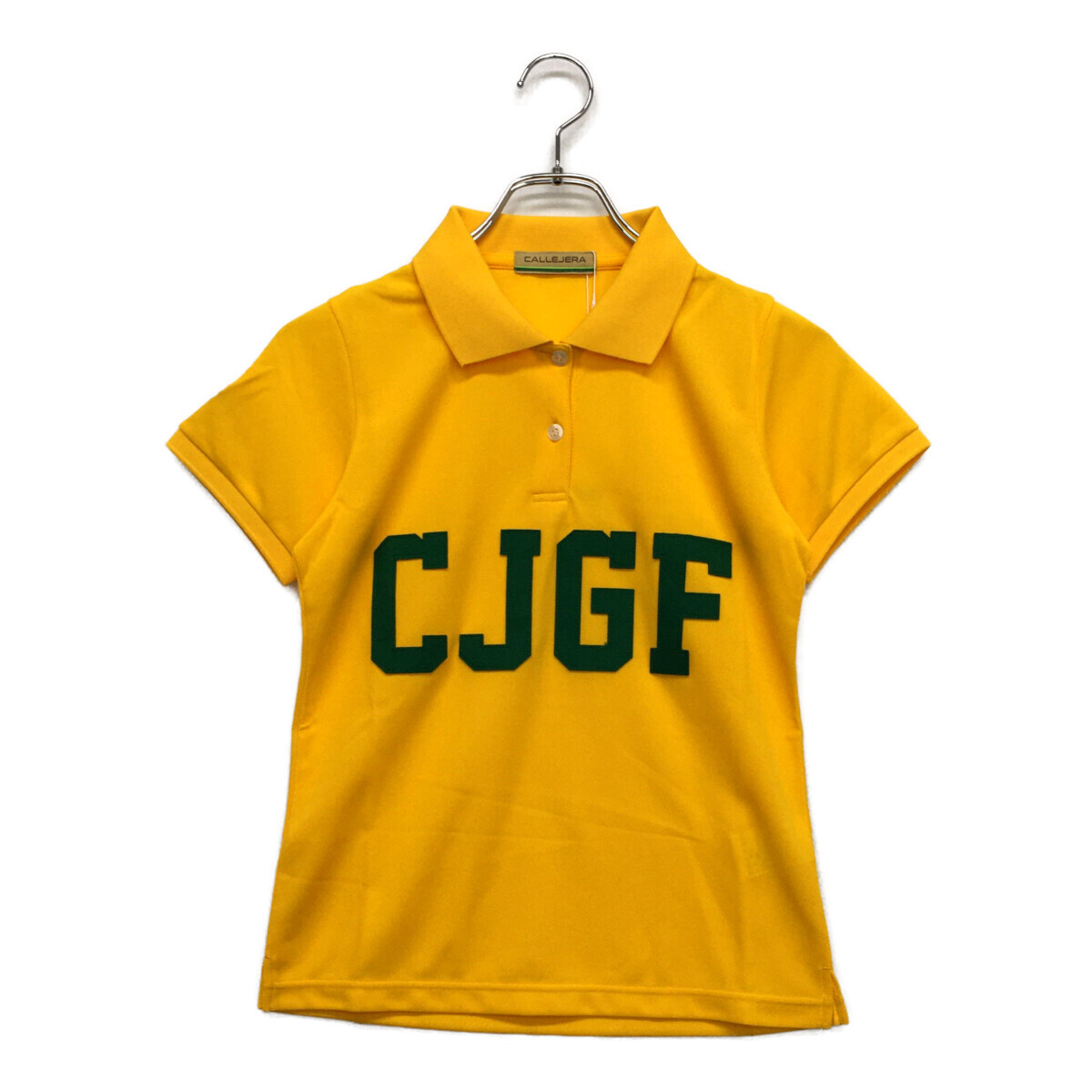 coco 未使用品 【値下げ】カジェヘラ CALLEJERA レディース 半袖ポロシャツ 0(S) 黄色 イエロー ネコパケ発送可 88194拍卖