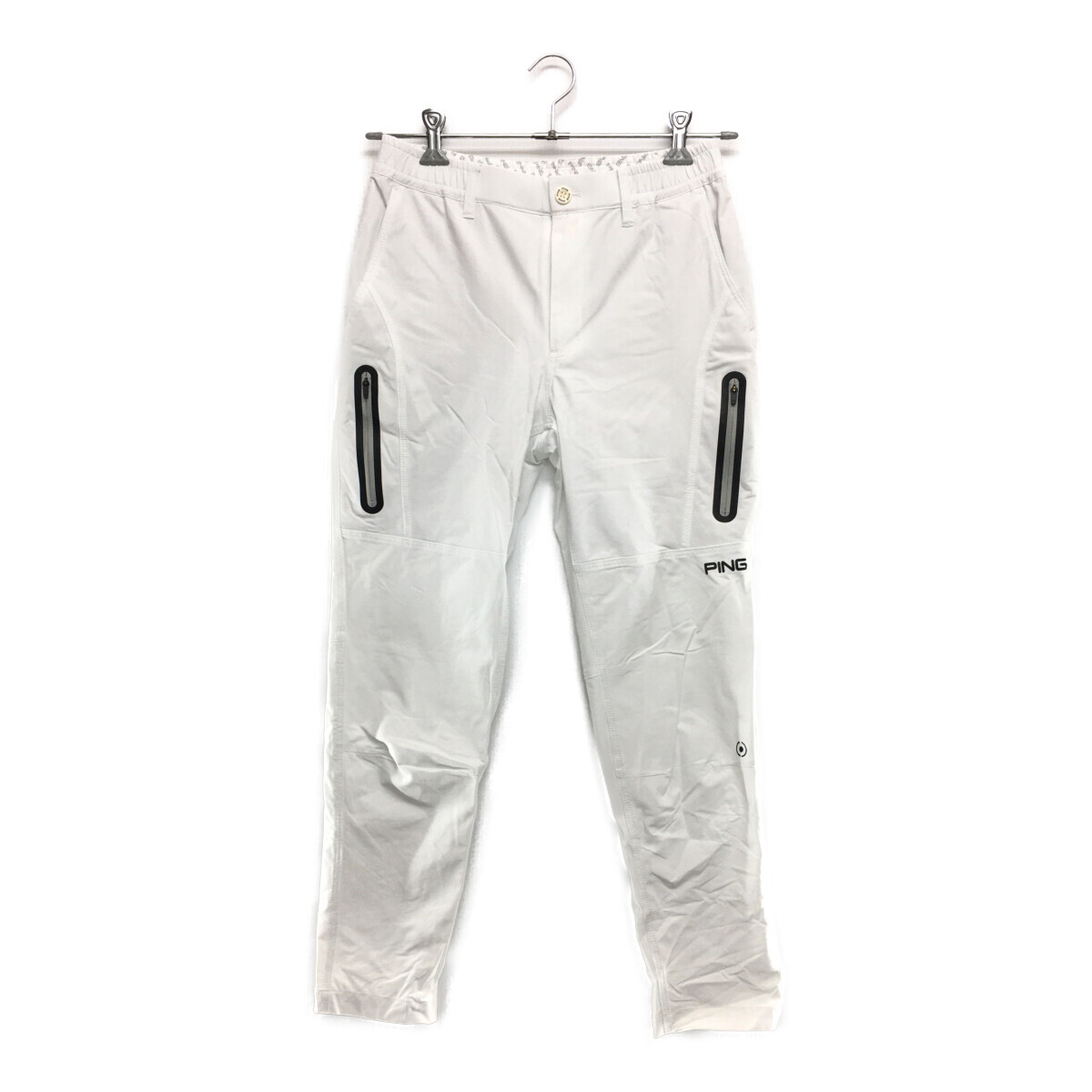 coco 中古【SALE】ピン PING メンズ パンツ M 白 ホワイト ストレッチ ウエストゴム レターパックプラス発送可 98485拍卖