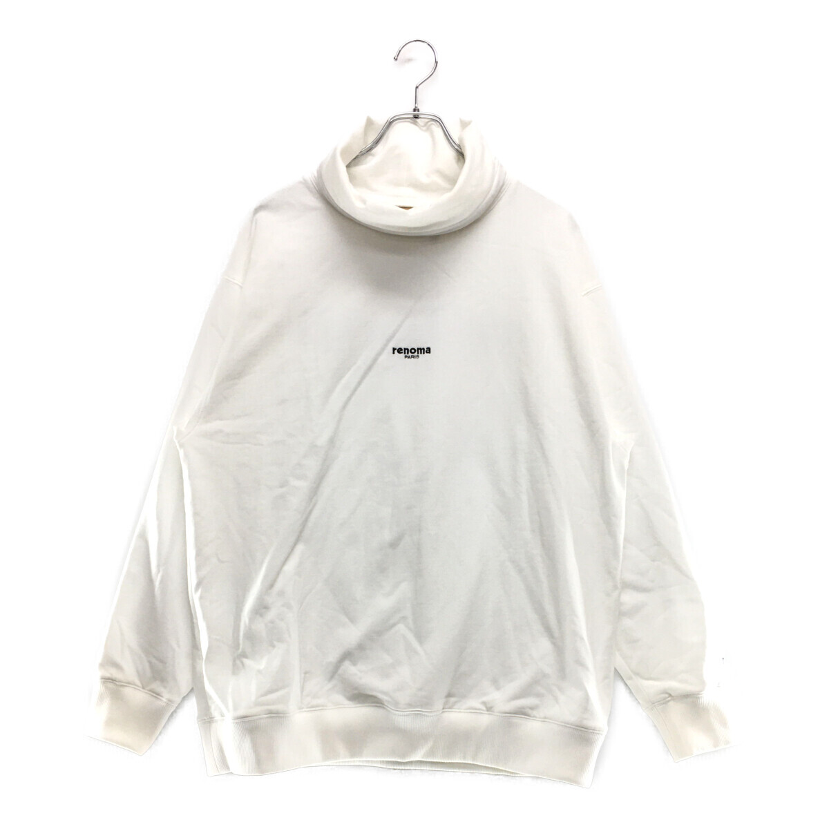 coco 中古【SALE】レノマ renoma メンズ スウェット L 白 ホワイト ハイネック オフタートルネック レターパックプラス発送可 98373拍卖