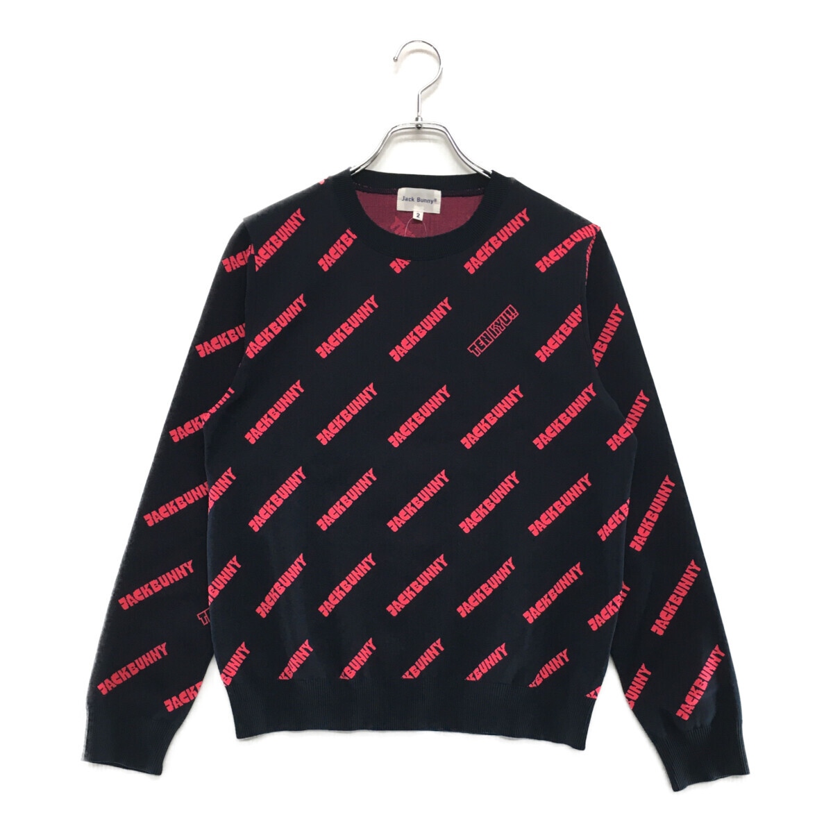 coco 中古【SALE】ジャックバニー Jack Bunny!! レディース セーター 2(L) 紺 長袖クルーネック レターパックプラス発送可 98408拍卖