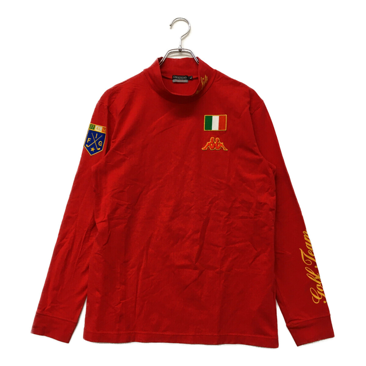 coco 中古【SALE】カッパゴルフ KAPPA GOLF メンズ 長袖シャツ L 赤 レッド モックネック ハイネック レターパックプラス発送可 112348拍卖