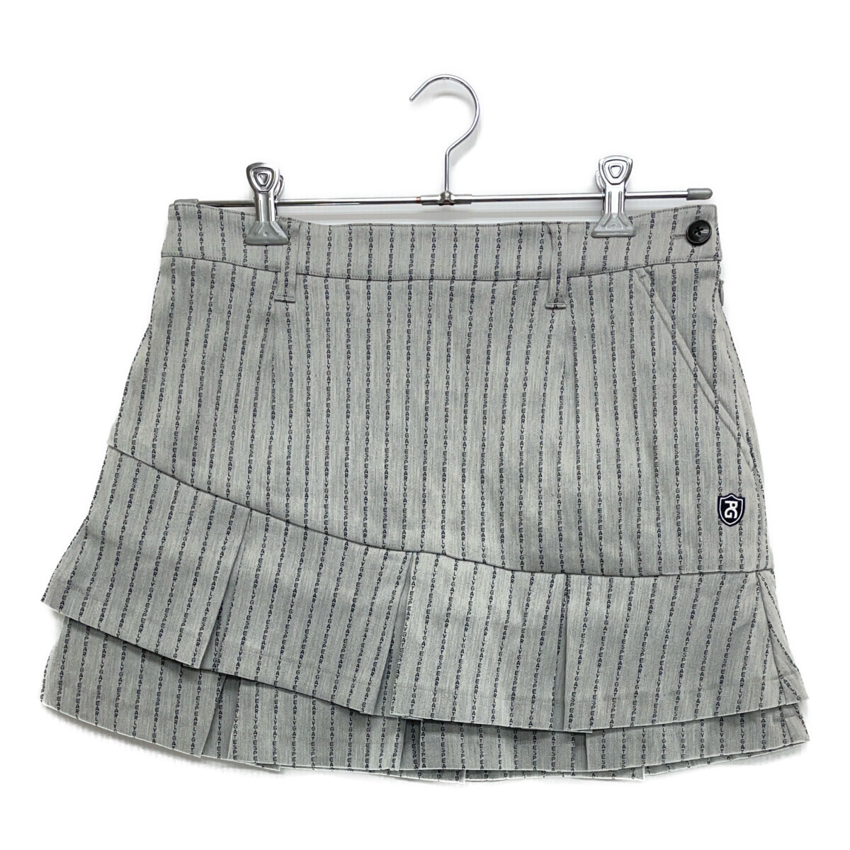 coco 中古【SALE】パーリーゲイツ PEARLY GATES レディース スカート2(L) グレー ストライプ プリーツ レターパックプラス発送可 98674拍卖