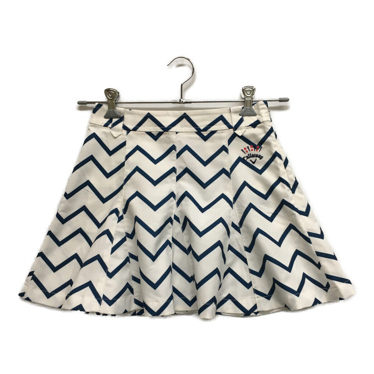 coco 中古【値下げ】キャロウェイ Callaway レディース スカート S 白×紺 ホワイト 総柄 ネコパケ発送可 115285拍卖