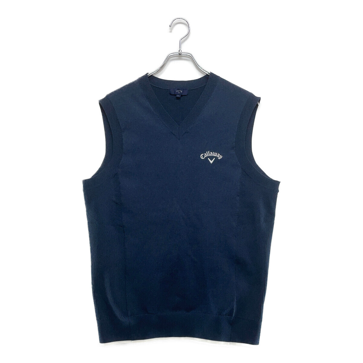 coco 中古【SALE】キャロウェイ Callaway メンズ ベスト LL 紺 Vネック シンプル レターパックプラス発送可 98846拍卖