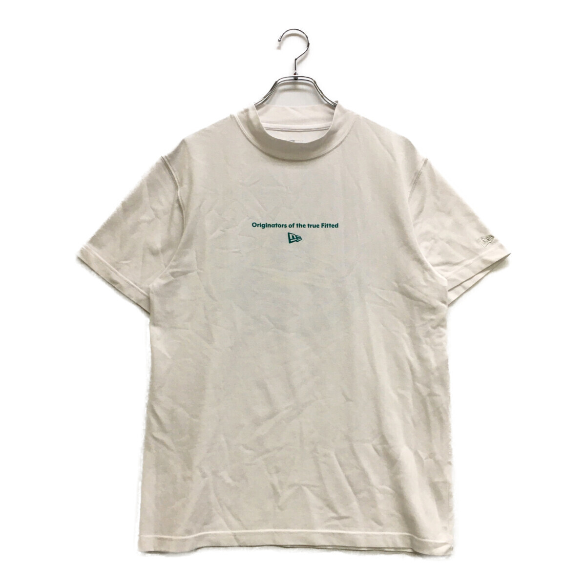 coco 中古【値下げ】ニューエラゴルフ NEW ERA GOLF メンズ 半袖シャツ L 白 モックネック サークルロゴ レターパックプラス発送可 91645拍卖