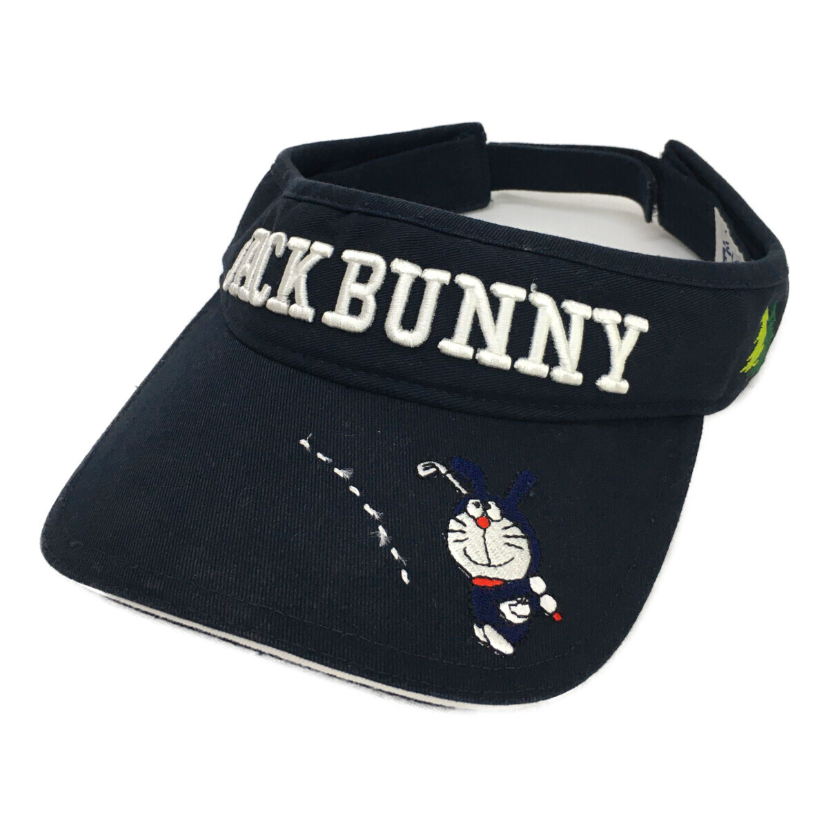 coco 中古【値下げ】ジャックバニーJackBunny!!サンバイザー フリー ネイビー ドラえもん 刺しゅうロゴ レターパックプラス発送可K017287拍卖
