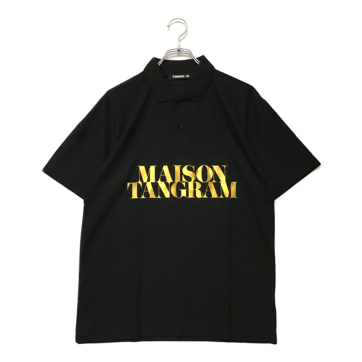 coco 中古【SALE】タングラム TANGRAM メンズ 半袖ポロシャツ M 黒 ブラック 薄手 ストレッチ レターパックプラス発送可 K8582拍卖