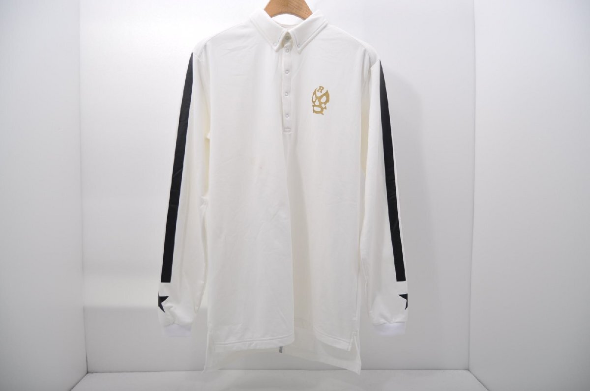 coco 中古【SALE】 ラッセルノ RUSSELUNO メンズ 長袖ポロシャツ 5(L) 白 ホワイト ボタンダウン 裏起毛 レターパックプラス発送可 84127拍卖