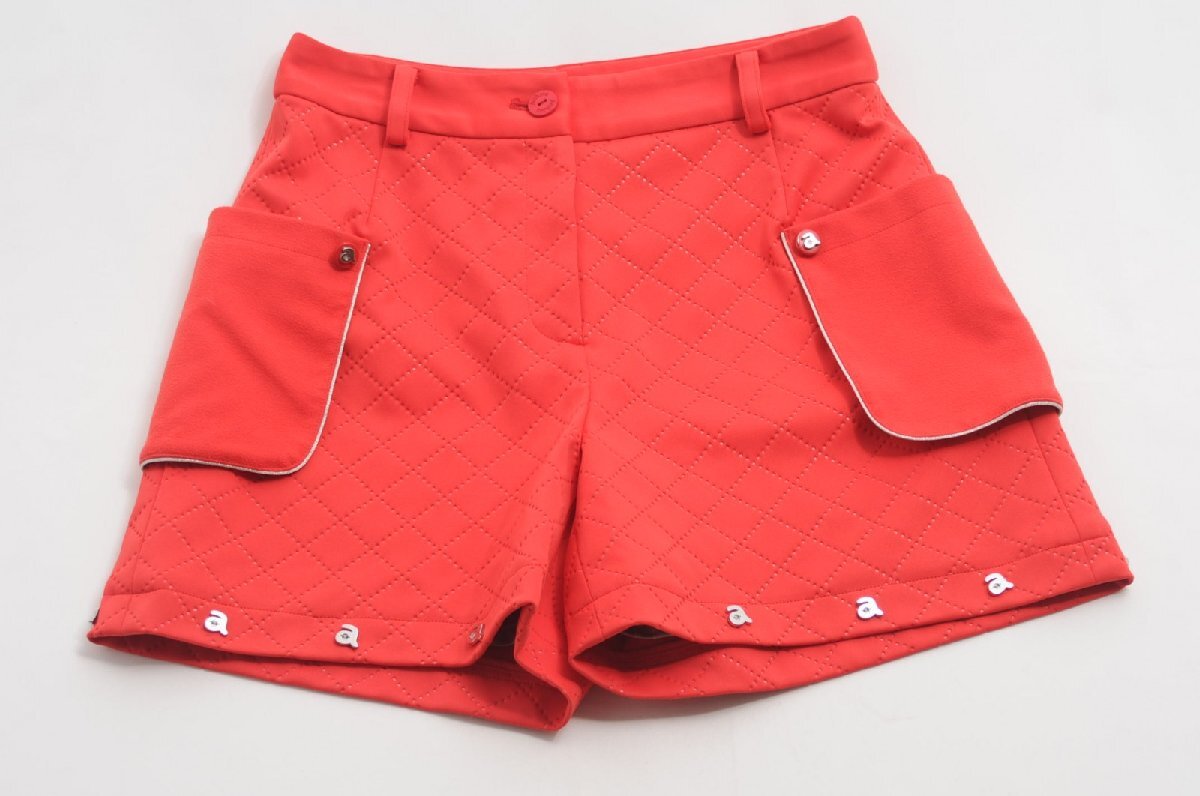 coco 中古【SALE】アルチビオ archivio レディース ショートパンツ 38(M) 赤 銀色裏地 レターパックプラス発送可 72199拍卖