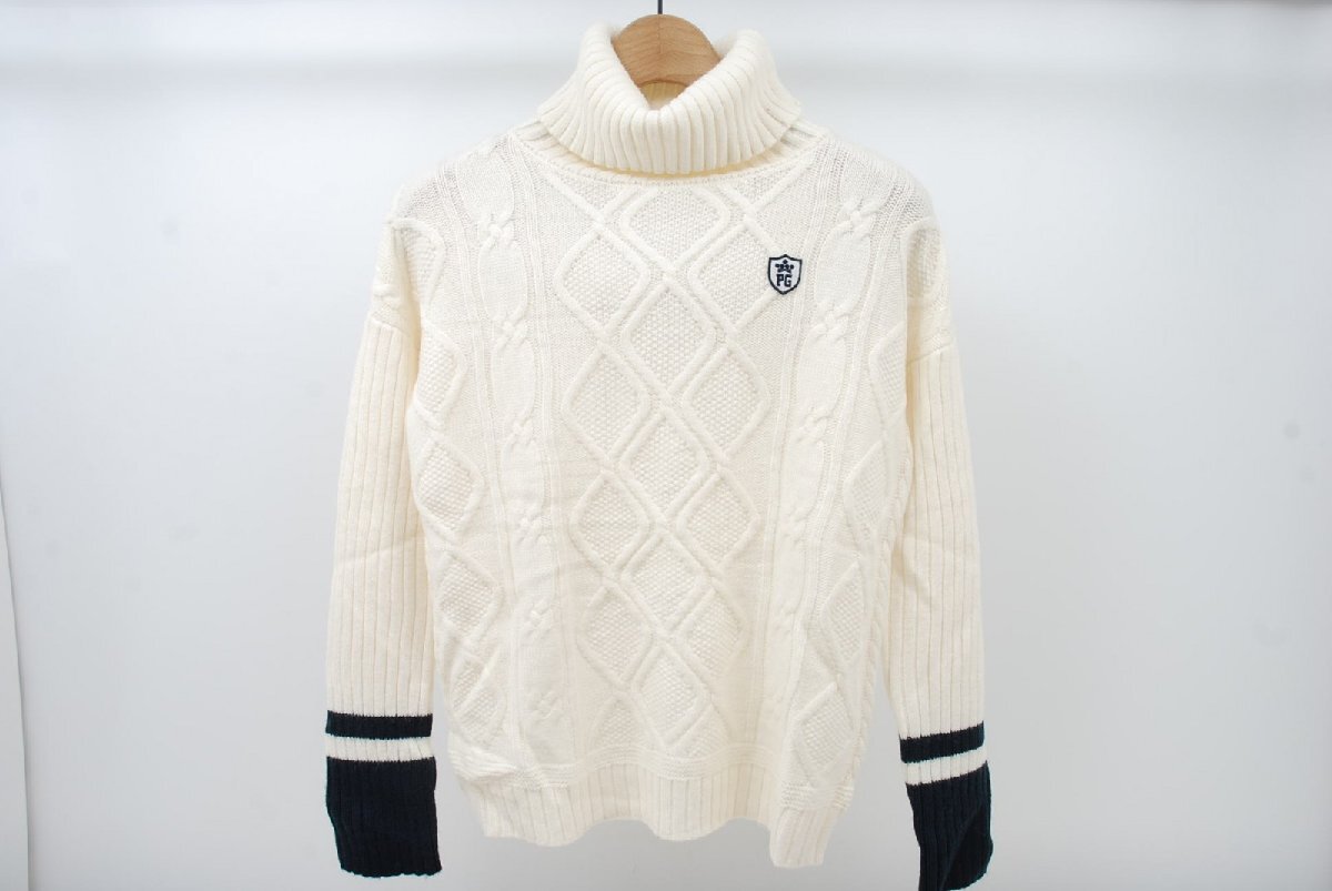 coco 中古【SALE】パーリーゲイツ PEARLY GATES レディース セーター 0(S) 白 長袖タートルネック レターパックプラス発送可 82282拍卖