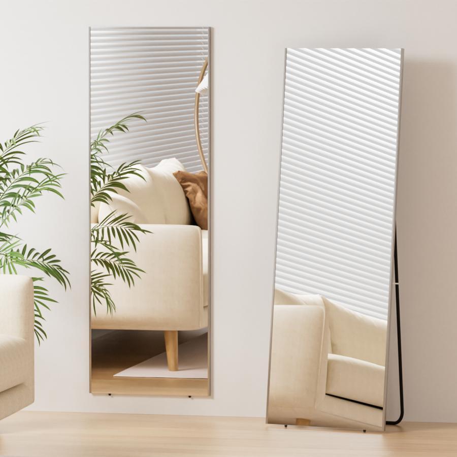 2819割れない鏡 スタンドミラー 全身鏡 姿見鏡 壁掛け 2Way 幅45cm ミニサイズ 直角 軽量 おしゃれ 日本製のHDフィルム ブラック拍卖