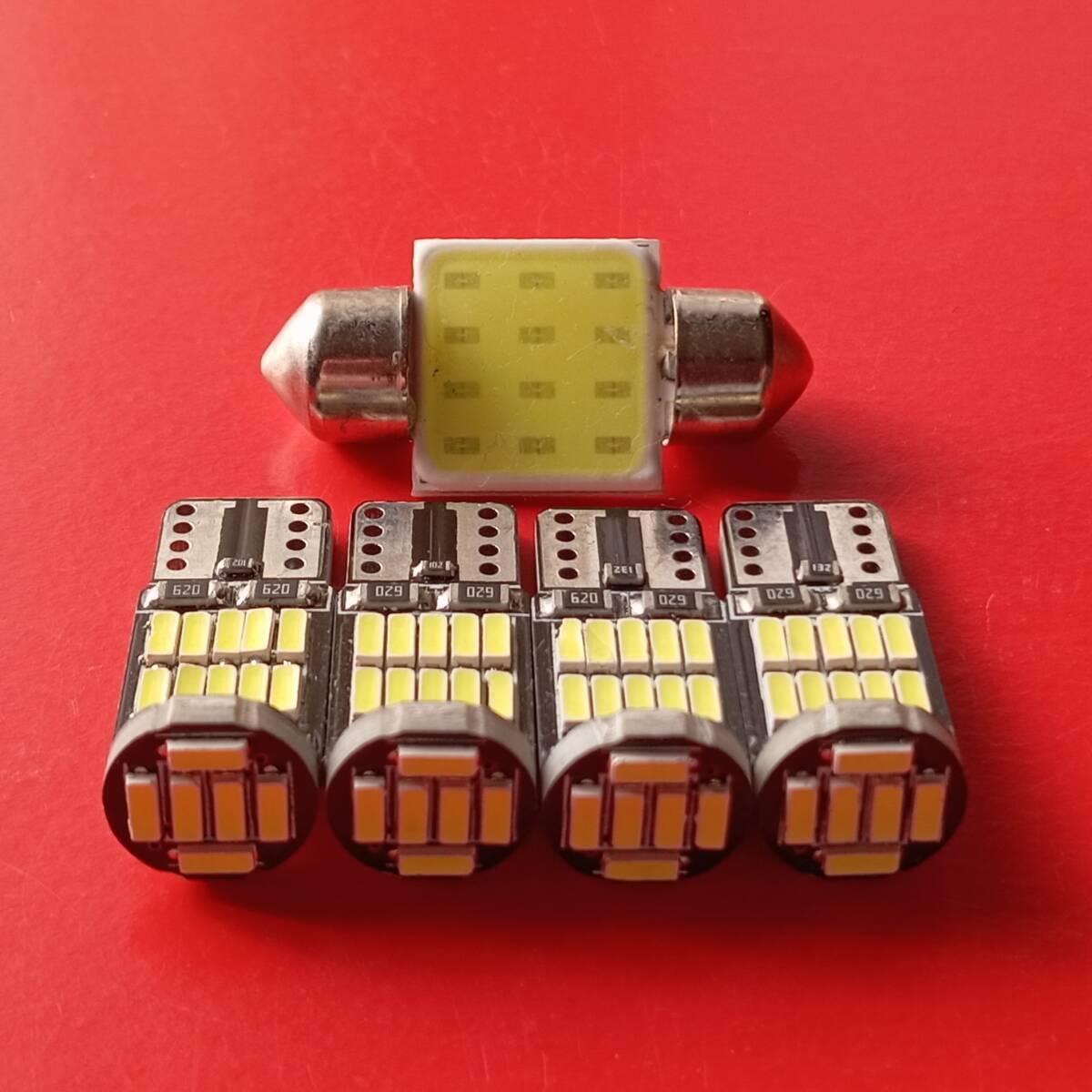 C27 セレナ 超爆光!T10 LED ルームランプ 5個セット ホワイト 日産 /t31/26拍卖