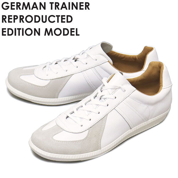 GERMAN TRAINER (ジャーマントレーナー) 42500 レザースニーカー WHITExWHITE GT003 44-約27.5-28.0cm拍卖