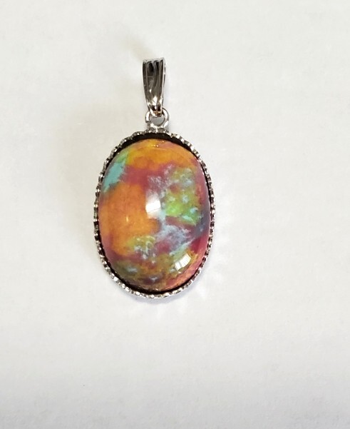 SILVER 刻印 九谷焼 ペンダントトップ レディース アクセサリー 2,8g ヴィンテージ拍卖