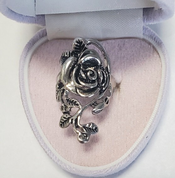 薔薇 指輪 レディース アクセサリー 13号 7,3g 美品拍卖