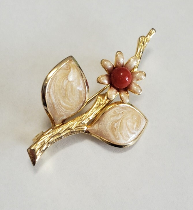 本珊瑚 ブローチ レディース アクセサリー 5,1g 美品拍卖