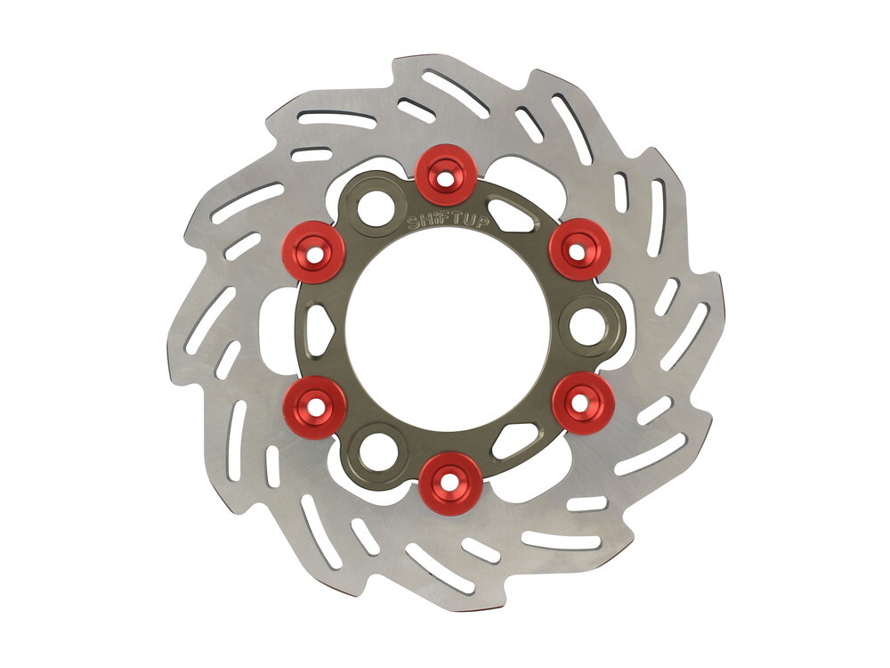 NSR-mini用ウェーブフローティングディスクローター(160mm/チタン×レッド)_シフトアップ拍卖