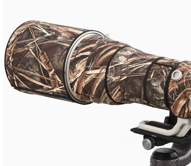 ROLANPRO レンズカバー 適用 Canon RF 1200mm F/8L IS USM 用 カモフラージュレインカバー レンズ保護ケース 防水 #9 枯草迷彩拍卖