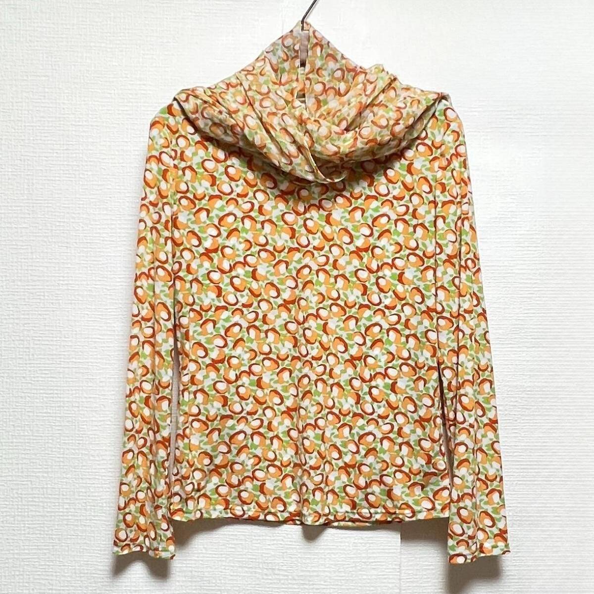 即決 ユキコハナイ Yukiko Hanai カットソー ストール付き サイズ10 オレンジ系 ゆうパケットポスト可 (880548)拍卖