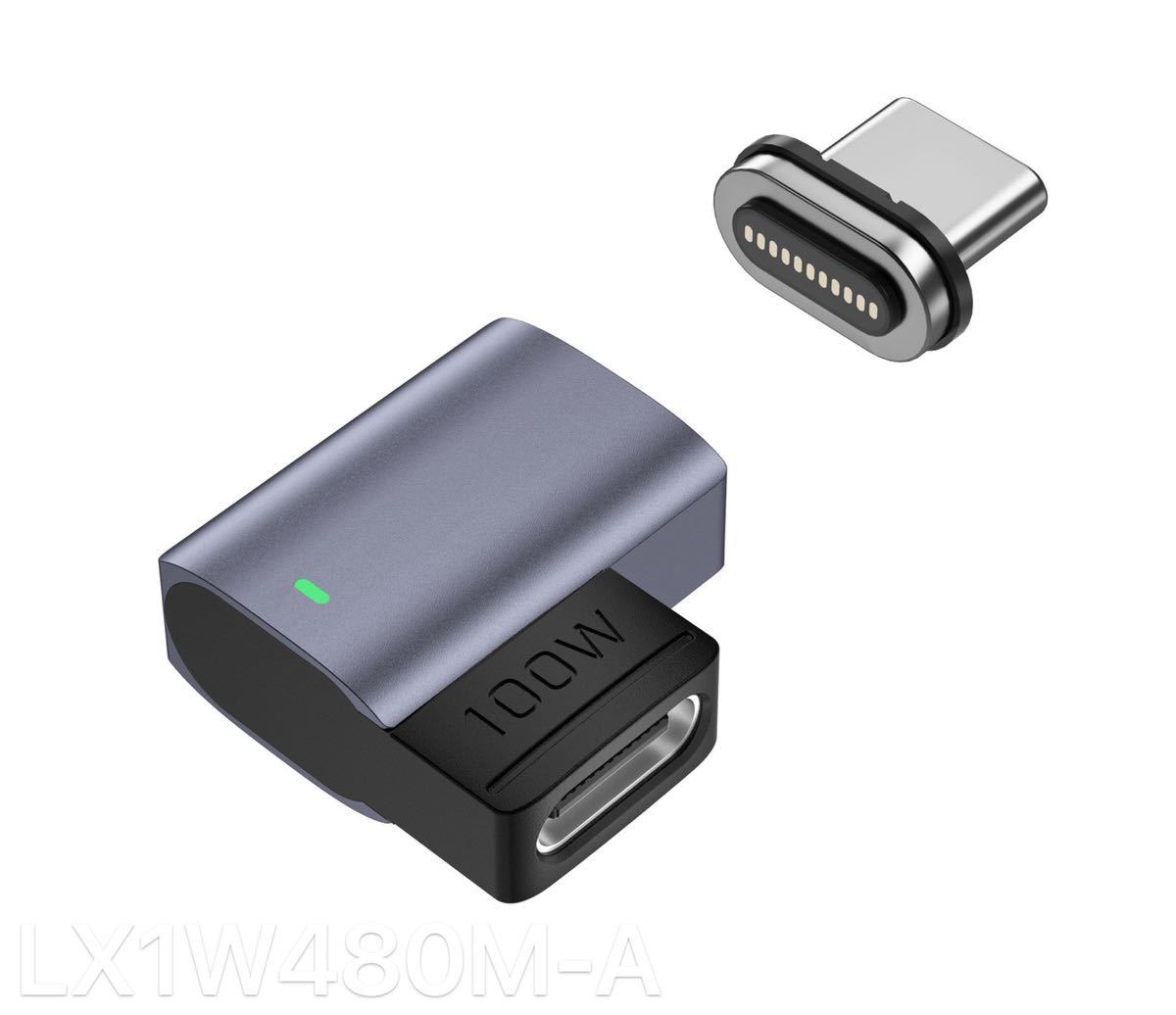 マグネット 磁気 C to C アダプタ PD100W 5A L字型拍卖