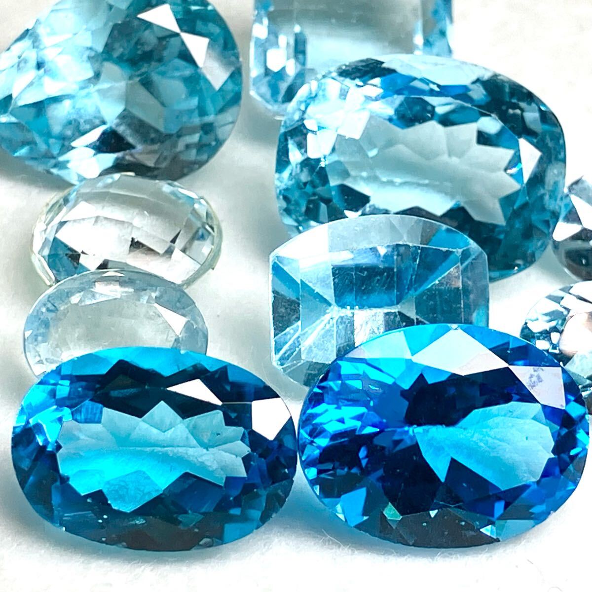 1円〜!!●天然ブルートパーズおまとめ101ct●u 約20.2g ルース 裸石 宝石 ジュエリー jewelry blue topaz w5ま41拍卖
