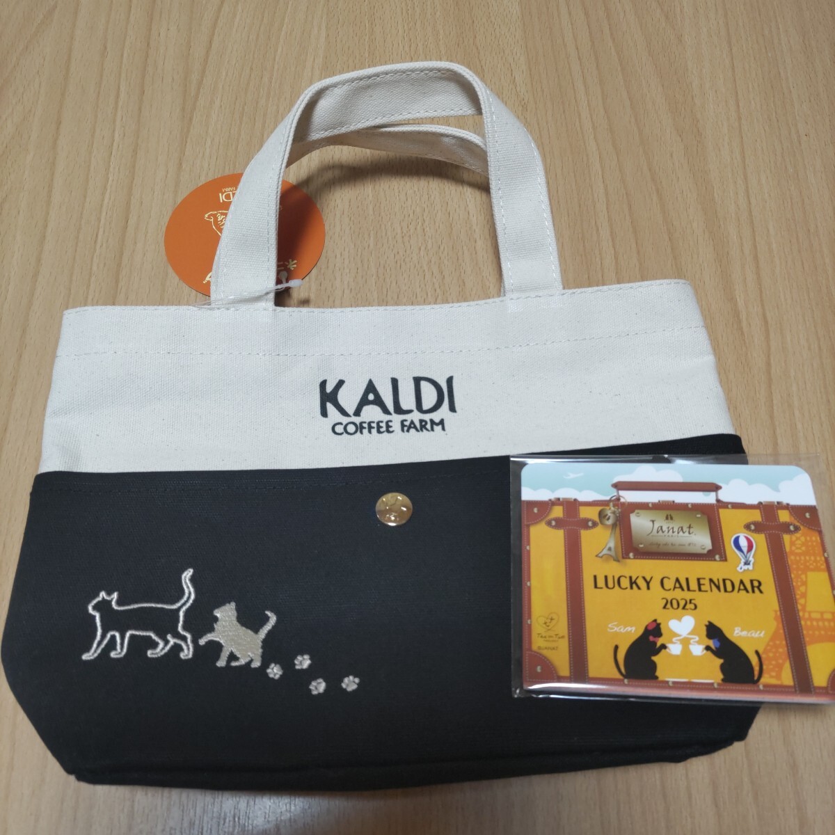 新品未使用 カルディ ネコの日バッグ 2025 トートバッグ カレンダー ねこの日 猫の日拍卖