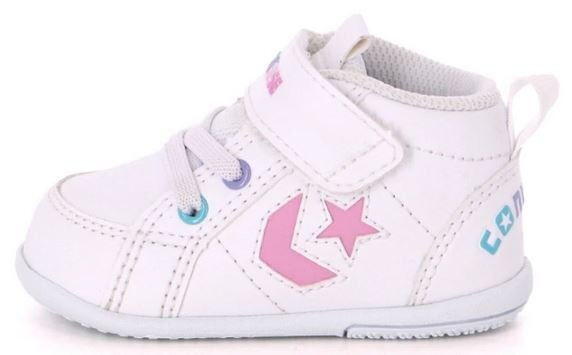 即決 15.0cm CONVERS コンバース ミニインチスター 白/PK/LBU ファースト ベビー シューズ ヨチヨチ 靴 スニーカー 誕生日 プレゼント拍卖
