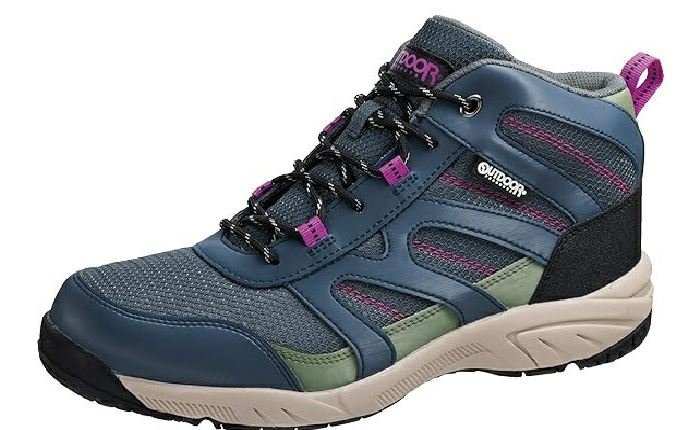 即決 23.5 アサヒ アウトドアプロダクツ ODP711WS ネイビー 防水 幅広 4E ハイカット 登山 トレッキング アウトドア シューズ スニーカー拍卖