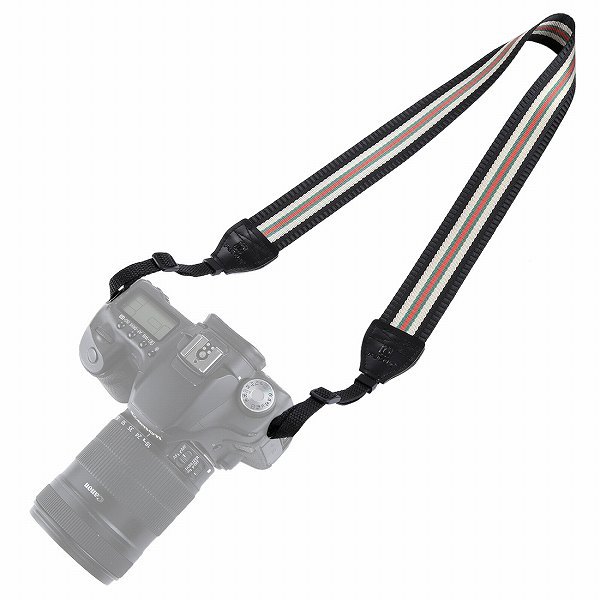 「b0q-a2」 カメラ ショルダー ネック ストラップ ベルト ニコン キヤノン ソニー パナソニック 一眼レフ ライン入ブラック拍卖